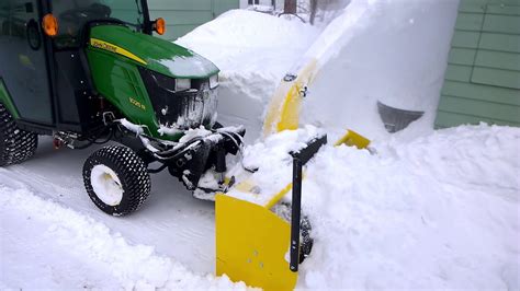 Two-Stage design. . Front mount snowblower for john deere 1025r